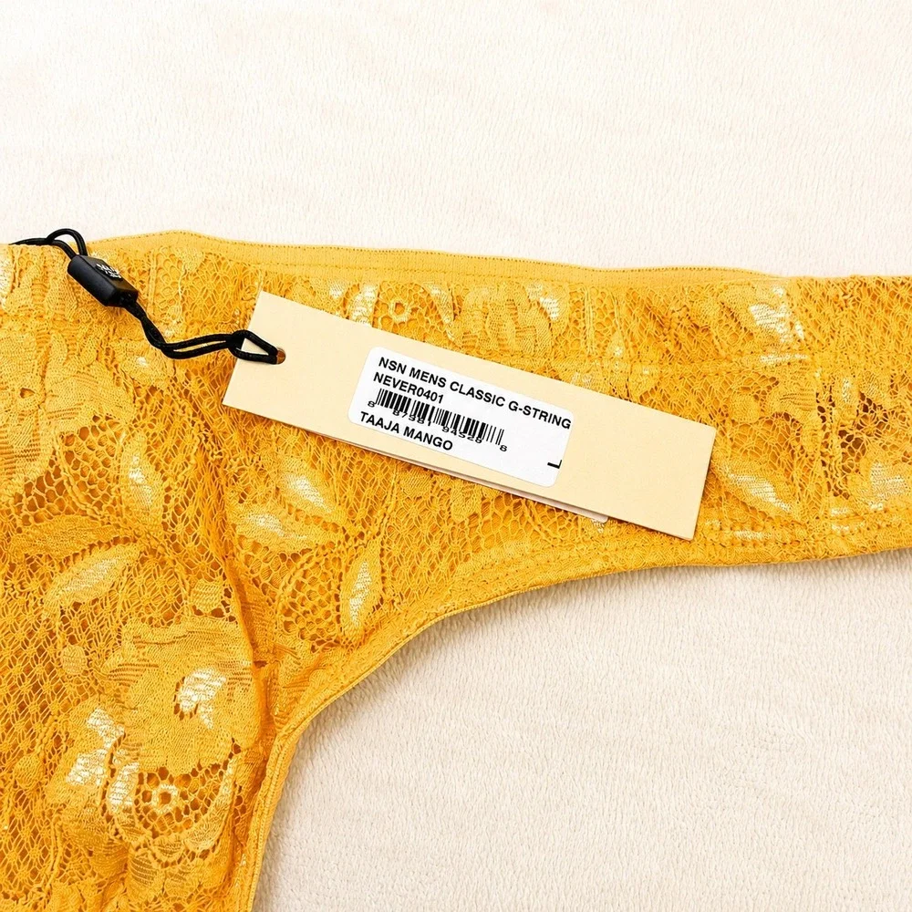 COSABELLA NSN Men's Classic G-String Taaja Mango Lace - Size L / NWT